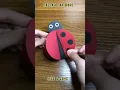 Paper crafts lady bug - Color paper crafts bugs