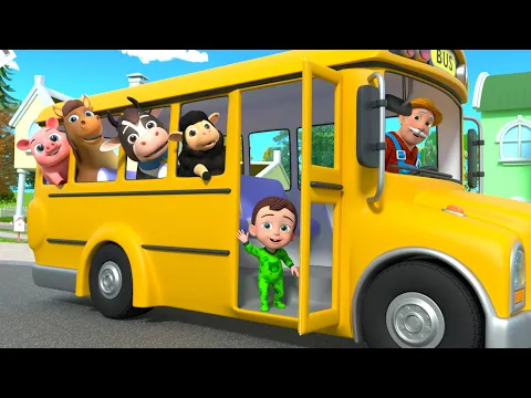 Download MP3 The Wheels on The Bus Song (Animal Version) | Lalafun Nursery Rhymes \u0026 Kids Songs