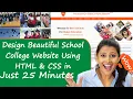 Design College School Website Using HTML And CSS