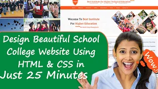 Design College School Website Using HTML And CSS