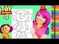Coloring Toy Story 4 Dolly GIANT Disney Coloring Page Crayola Crayons KiMMi THE CLOWN