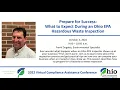 VCAC - What to Expect During a Hazardous Waste Inspection