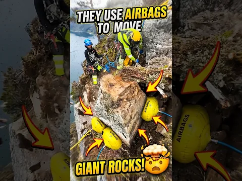 They Use AIRBAGS to Move Giant Rocks! 🤯