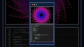 Python Turtle Amazing Spiral Art Python Coding Animation