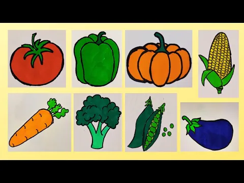 Download MP3 Easy vegetables drawing for kids.