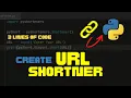 How to Create Shortner using Python - 3 Line of Code Python Project