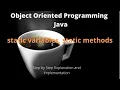Lecture 07-V1-Object Oriented Programming in Java - static variables and static methods