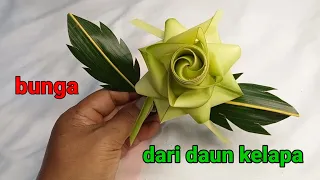 tutorial buat bunga dari janur daun kelapa