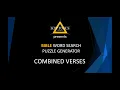Bible Word Search Generator - Tutorial Combined Verses