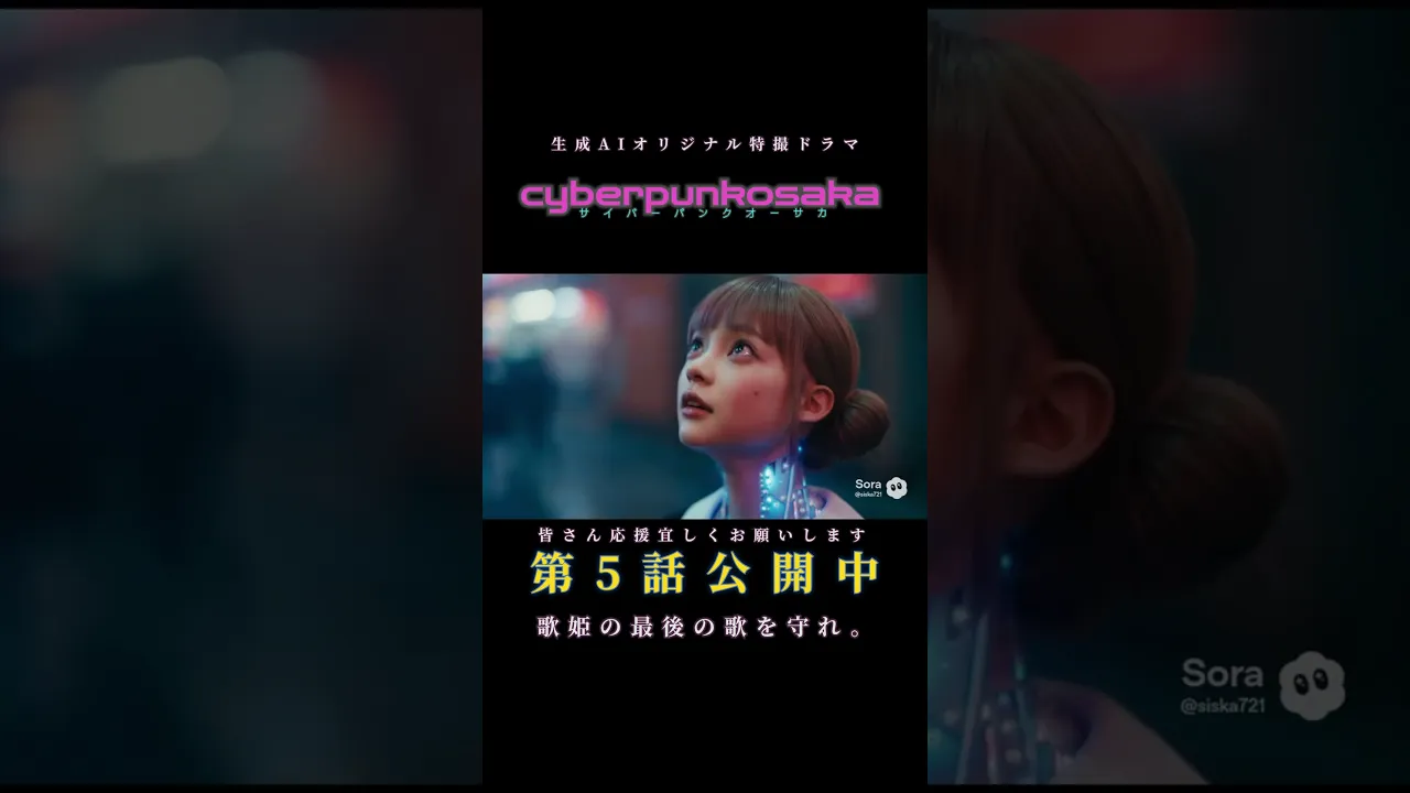 AI特撮ドラマ「サイバーパンクオーサカ」これ全部AIで作ってます。応援宜しくお願いします。