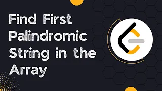 Find First Palindromic String in the Array - Leetcode 2108 Python