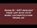 NodeJS GET request from app with http basic authentication node js