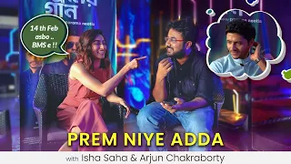 bms vlogs prem niye adda with isha saha and arjun chakrabarty