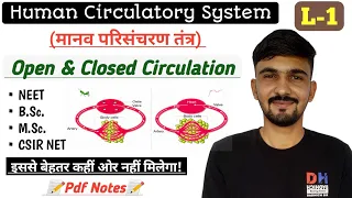 L-1 Open Closed Type Blood Circulation Human Circulatory System By Dadhich Sir