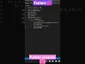 New python pattern program to print amazing and cool pattern for beginners