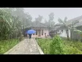 Download Lagu Zware regen en extreme onweersbuien raken het dorp elke dag | Regen klinkt voor slaap ASMR
