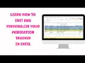 Personalizing Medication Tracker List on Excel