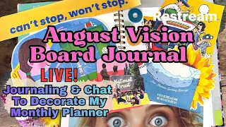 LIVE - August Vision Board Journal Monthly Planner