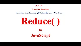Reduce method in JavaScript JavaScript Interview Questions and Answers Reduce