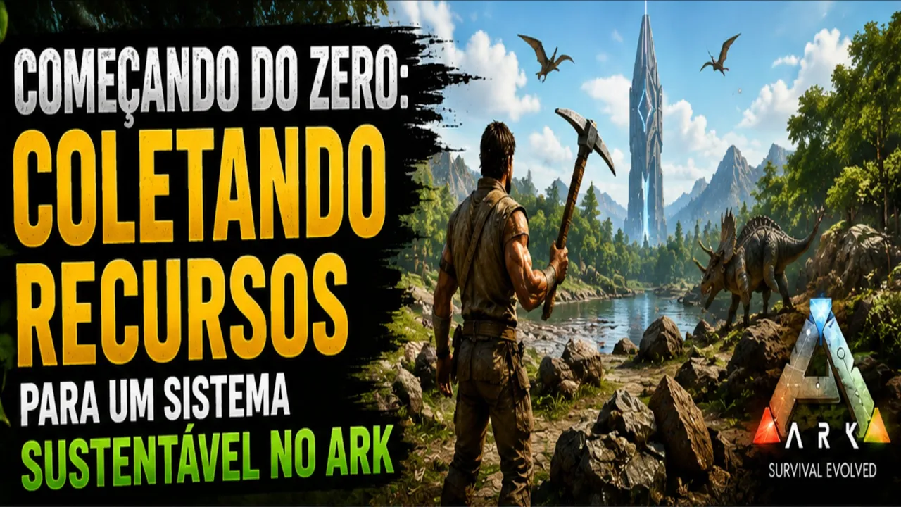 Começando do Zero: Coletando Recursos Para um Sistema Sustentável no ARK