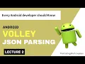 JSON Parsing in Android using Volley library learn Json Parsing in just 10 minutes in hindi 2020