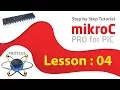 MikroC pro for Pic Proteus 8 8 PIC16F73 Step by Step Tutorial Lesson 04 Button with LED
