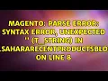 Parse error syntax error unexpected T - STRING in