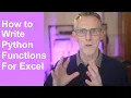 Write Your Own XLWings Python Functions For Excel - Tutorial