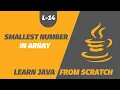 Smallest Number in Array Java Java Beginners Tutorial