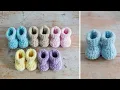 Lagu CHUNKY Yarn - EASY Crochet Baby Booties Tutorial (een heel SNEL project!)