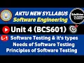 Software Engineering Unit-4 L-1 Software Testing Need of Software Testing Principle of Testing