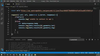 API error object in Node js