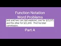 Function Notation Word Problems - Jack received commission