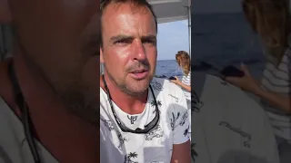 Caught our first Fish while Sailing #sailing #fishing #swordfish #mediterranean