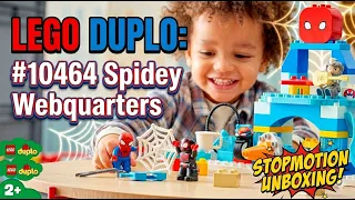 LEGO DUPLO set 10464 Spidey Webquarters 🕸️ ASMR Toy Unboxing & Build in stopmotion