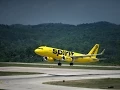 Spirit Airlines Yellow A320 Takeoff