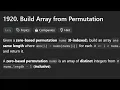 Leetcode 1920 Build Array from Permutation Java Solution C Leetcode Daily
