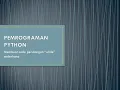 Membuat code perulangan while sederhana pada pemrograman python