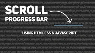 Scroll ProgressBar Using Css Javascript Scroll Progress Using Javascript Javascript Tutorial