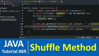 Java Tutorial - Shuffle Collections using Shuffle Method ArrayList