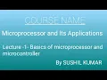 LECTURE - 1