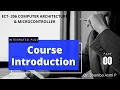Course Introduction ECT206 COMPUTER ARCHITECTURE MICROCONTROLLER KTU S4 ECE