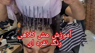 آموزش مش کلاهی رنگ نقره ای دندنها