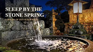 3 HOURS of Purification Basin Sleep Music Shinobue Flute Temple Stone Fountain No Ads