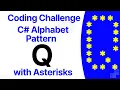 C Alphabet Pattern Letter Q with Asterisks