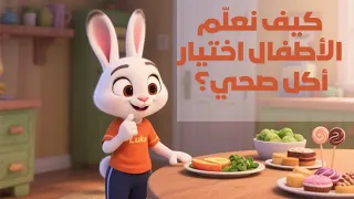 قصة عن الطعام الصحي للأطفال مع الأرنب لوكا بدون موسيقى 