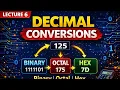 Lecture-6 Decimal to Binary Octal Hexadecimal Conversion Number System