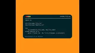 Python OS - Rename a file using Python