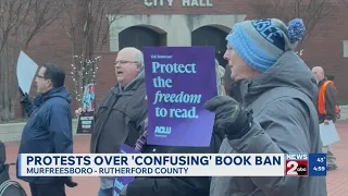 Protests over confusing book ban in Rutherford County TN