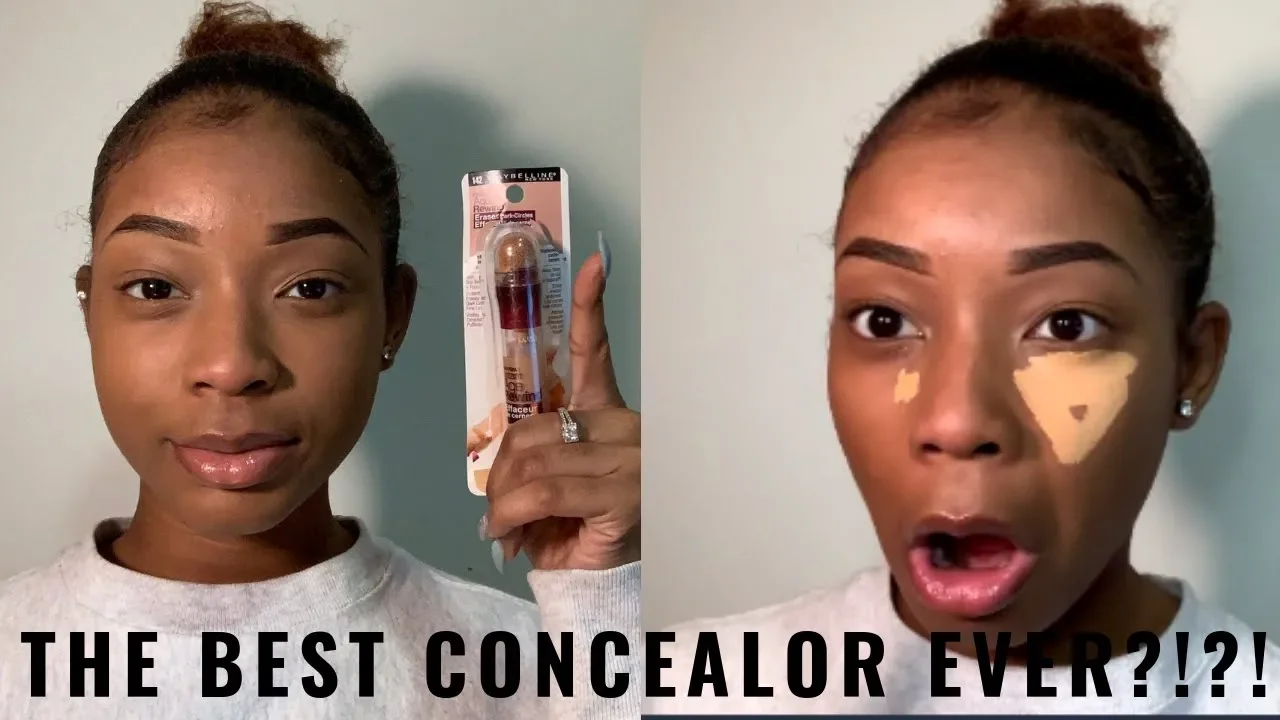 maybelline age rewind concealer swatches on maybelline fit me deep/natural tan skintone